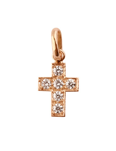 CROSS OF CALVI PENDANT 18K GOLD DIAMONDS