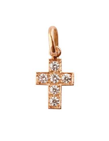 PENDENTIF CROIX DE CALVI OR 18K DIAMANTS