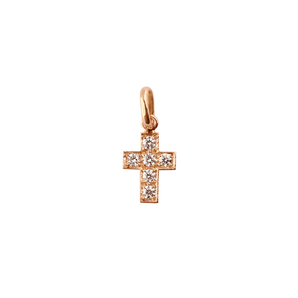 CROSS OF CALVI PENDANT 18K GOLD DIAMONDS