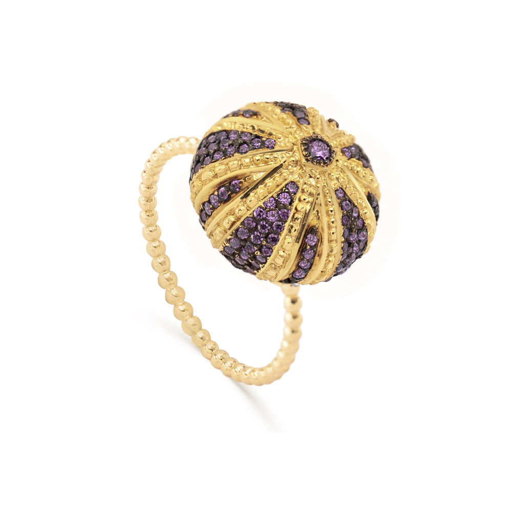 MM tanzanite urchin ring