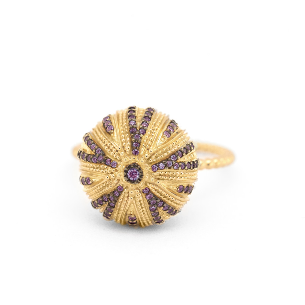 GM tanzanite urchin ring