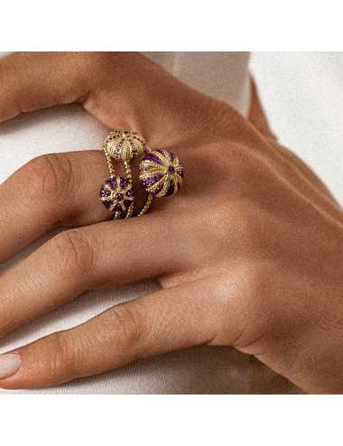 Bague Oursin MINI tanzanites