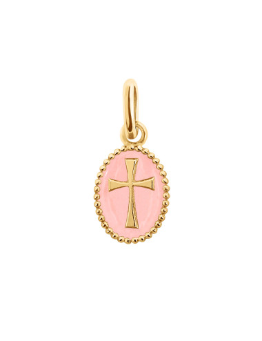 Enamelled cross pendant GIGI CLOZEAU - 1