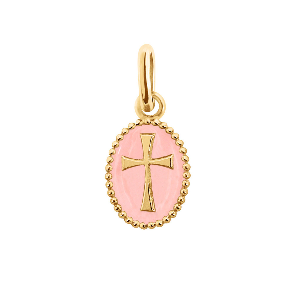 Enamelled cross pendant GIGI CLOZEAU - 1