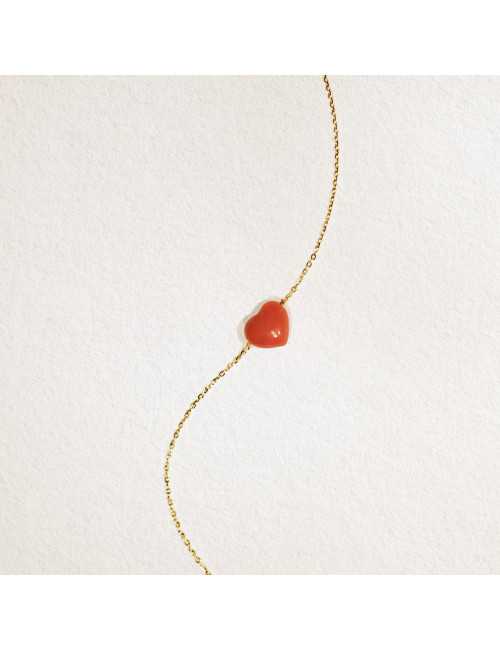 Coral Heart Necklace