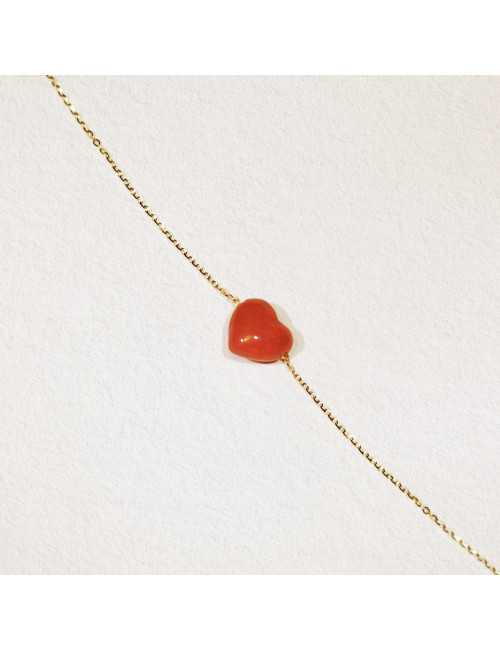 Coral Heart Necklace