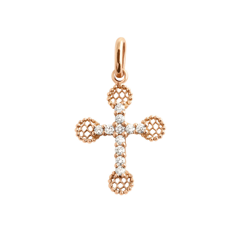 Pendant Small Cross Lace Diamond GIGI CLOZEAU - 1