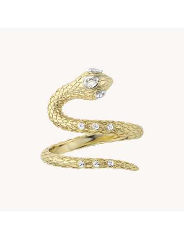 BAGUE WHITE SNAKE