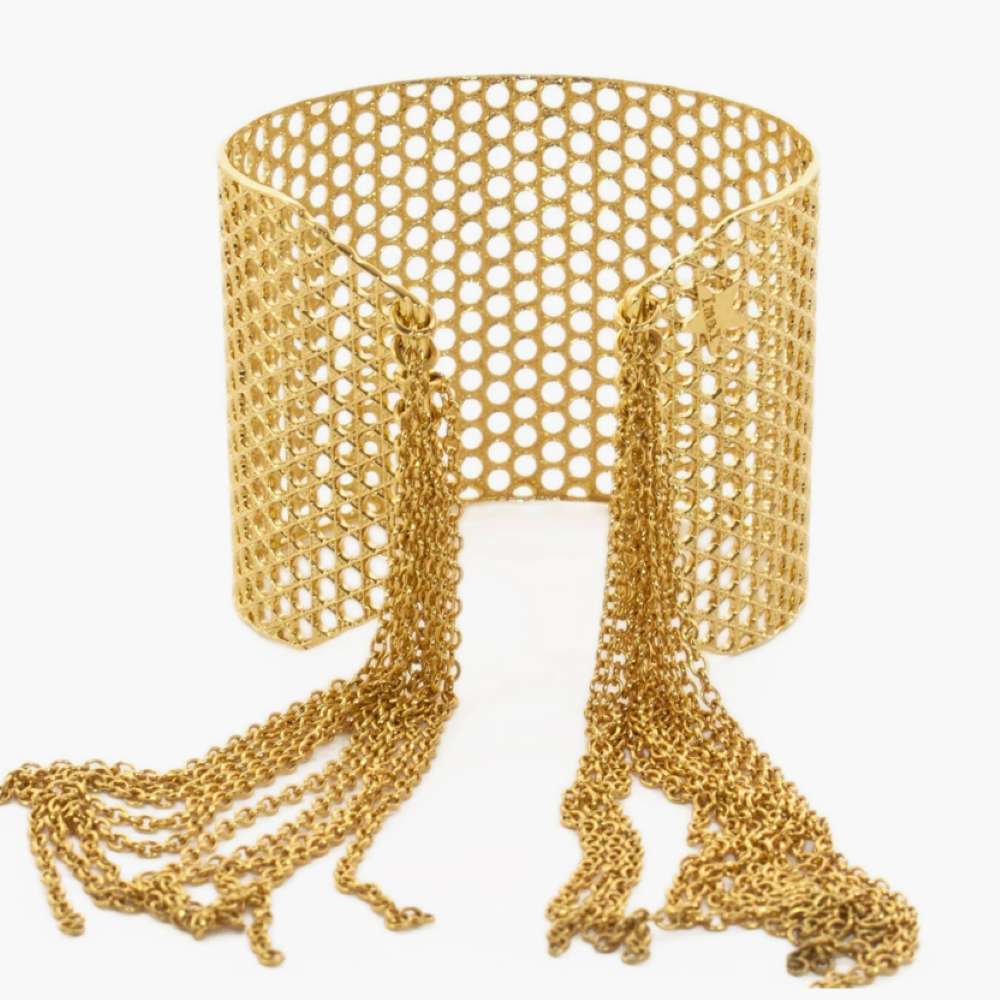 Manchette perforée franges