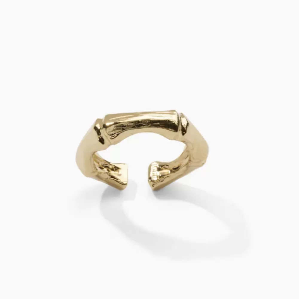 Bague bambou dore