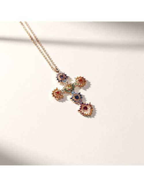 Collier Croix Dentelle...