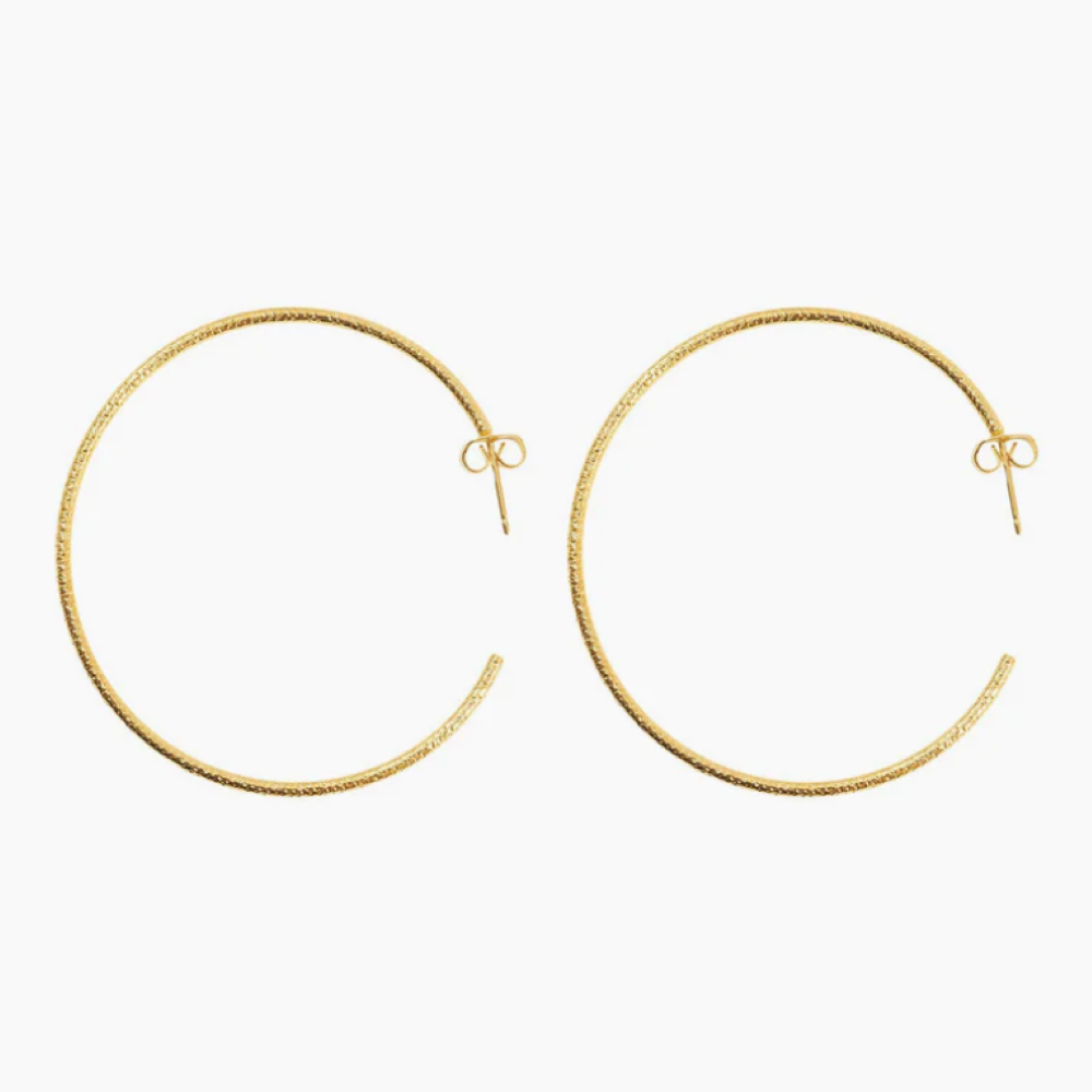 Large Diamantée hoop earrings