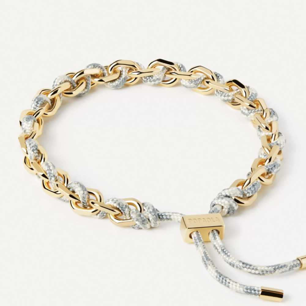 Sky Cord and Chain Bracelet