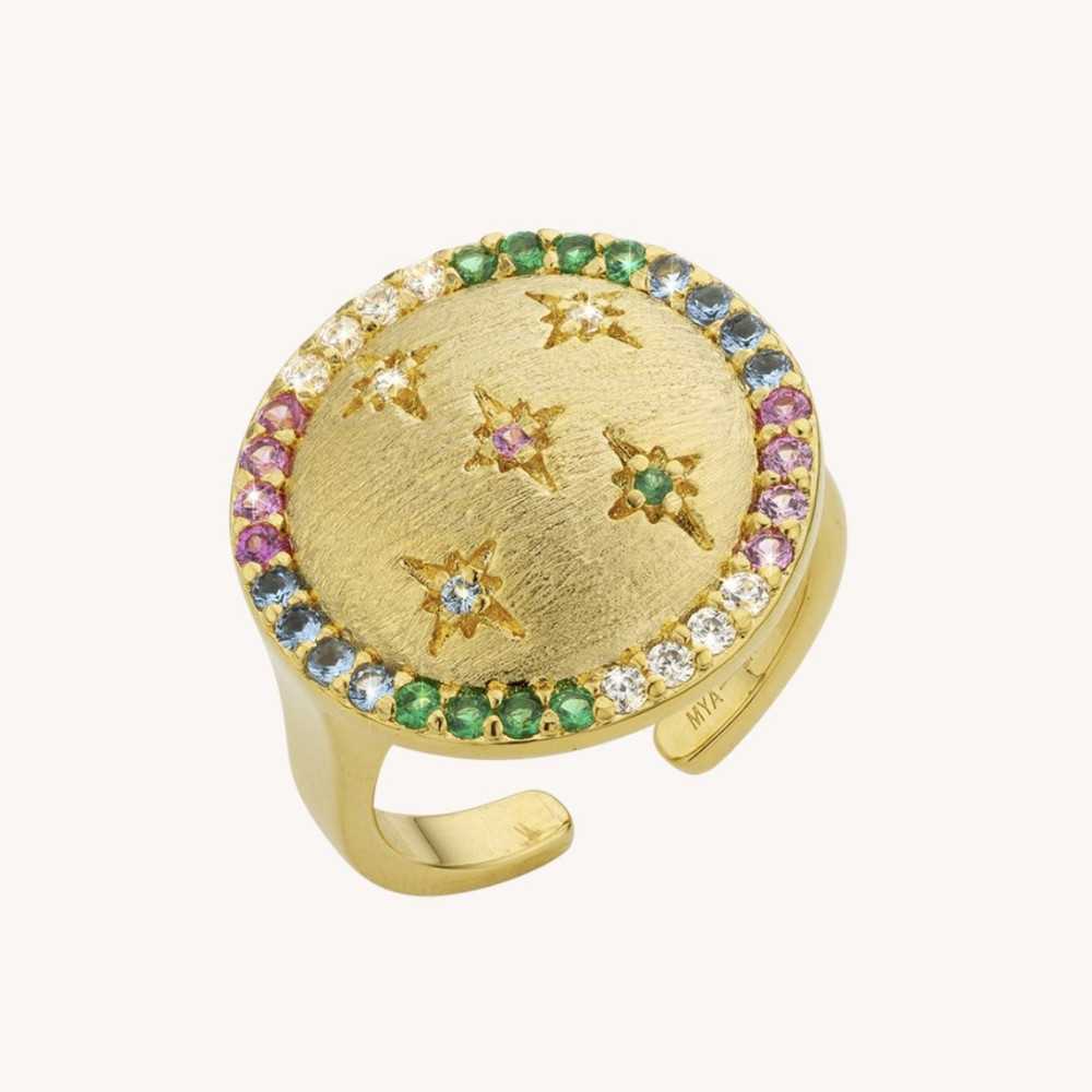 Rainbow moon ring