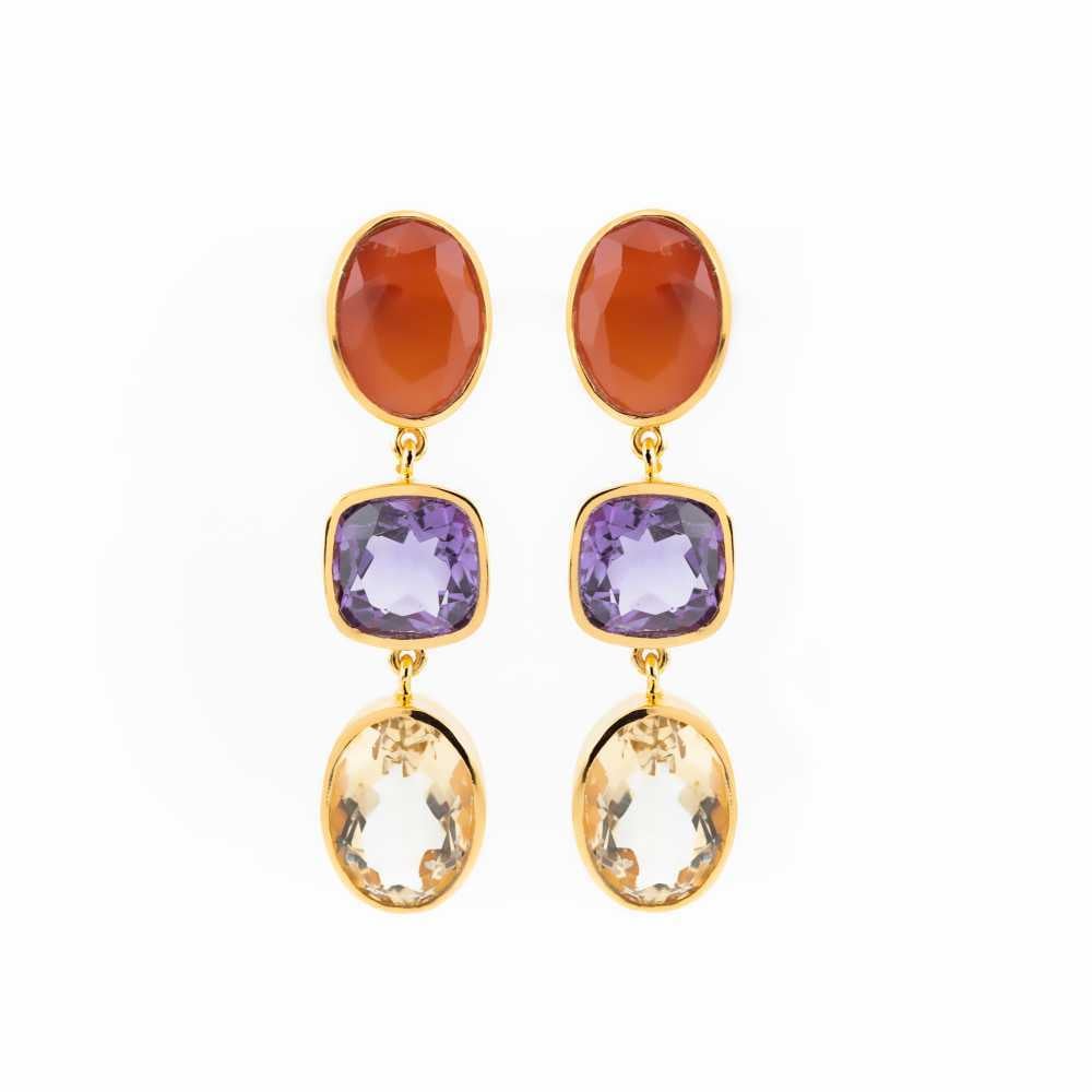 Carnelian Tea Earrings