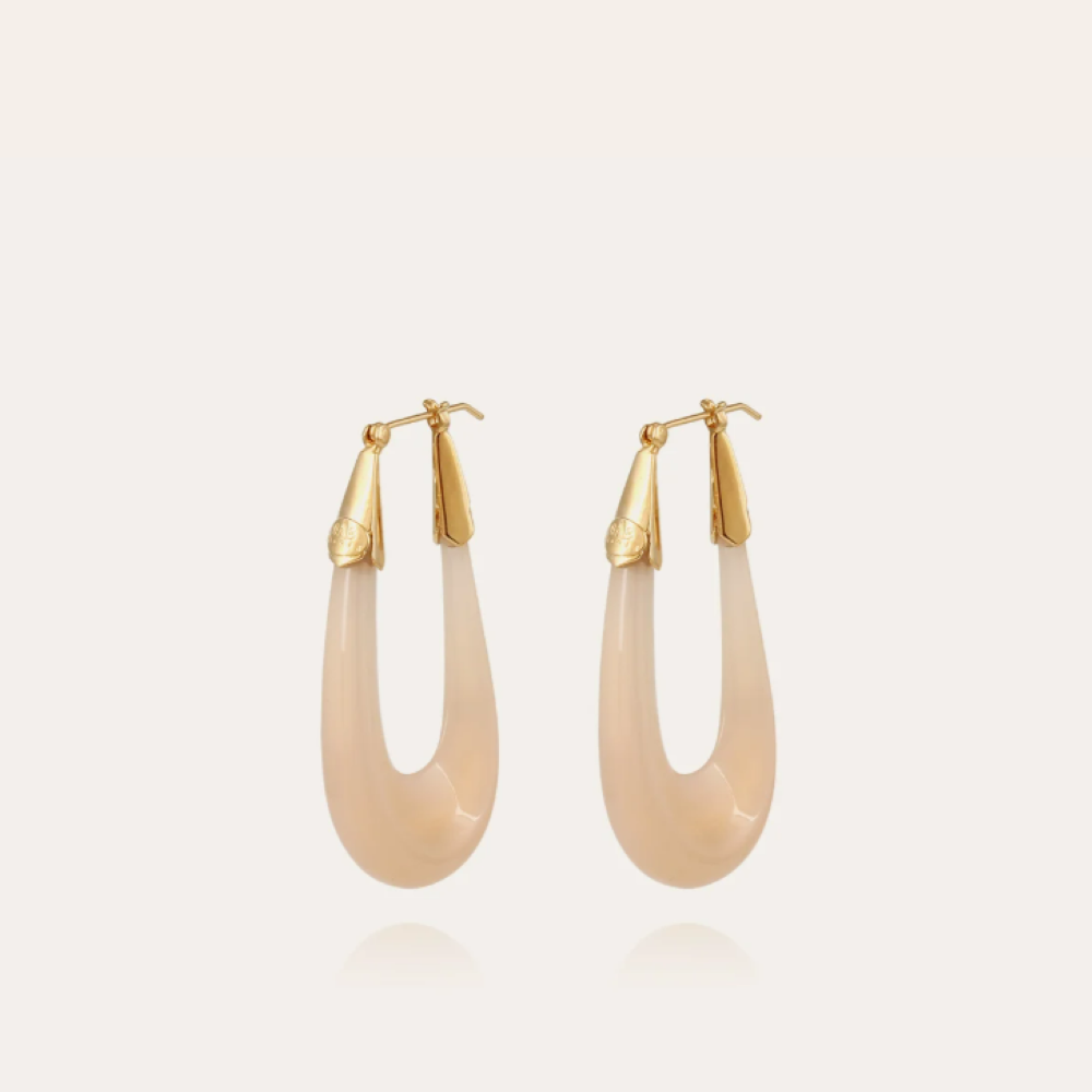 Ecume rose earrings