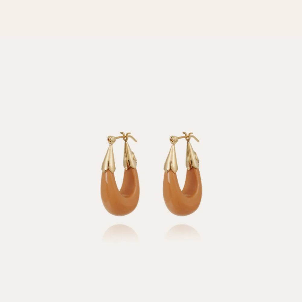 Ecume brown earrings