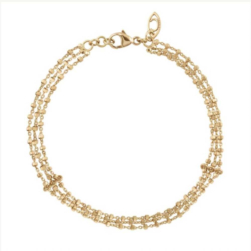 Diamond triple chain bracelet