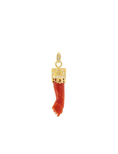 Square Coral Pendant
