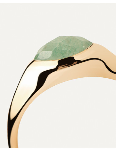 Nomad Chevalière ring Green aventurine