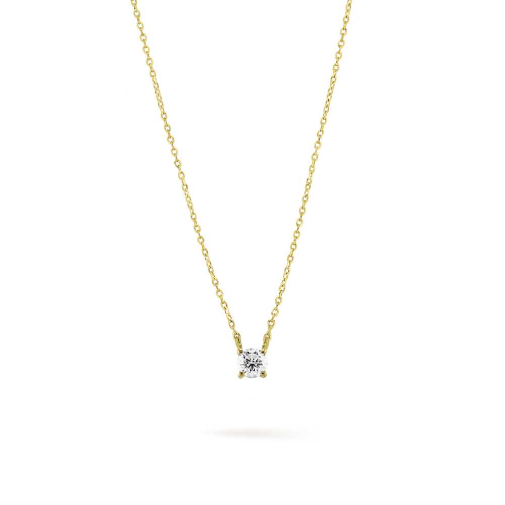 Collier solitaire rond