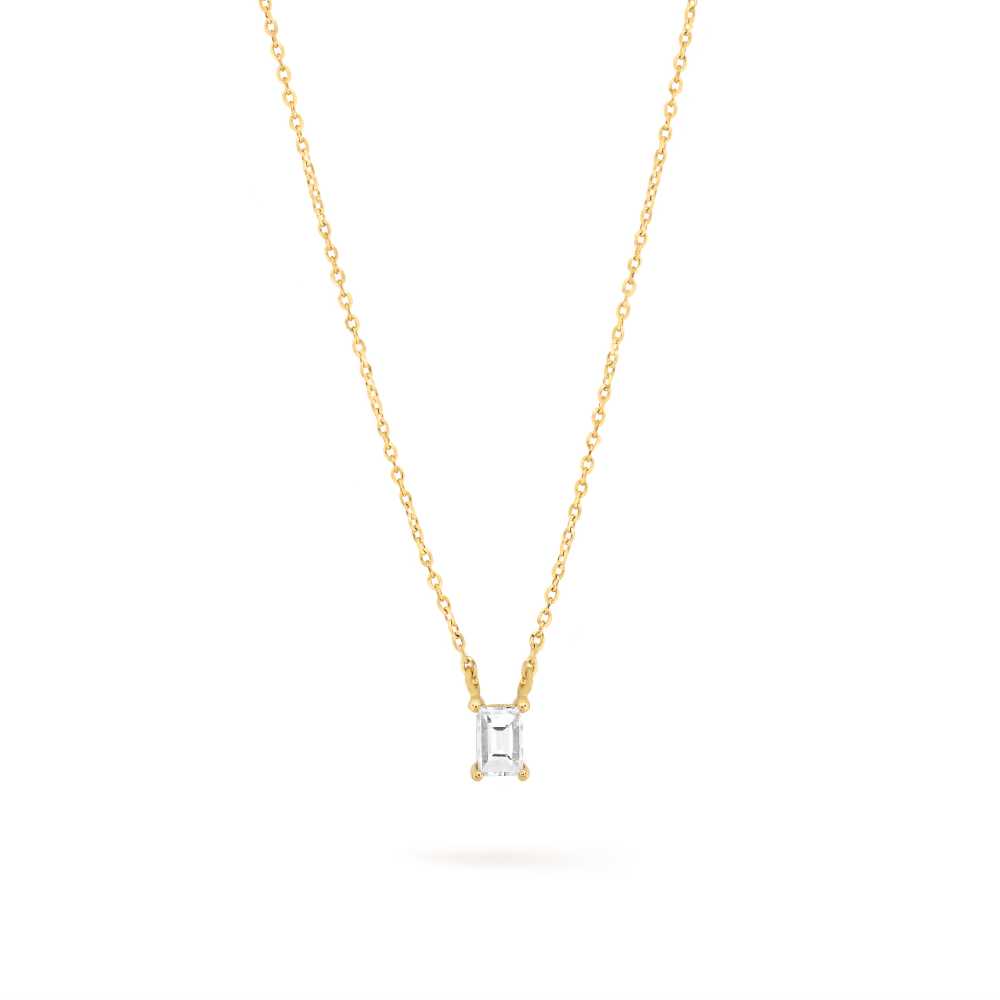 Collier solitaire Émeraude