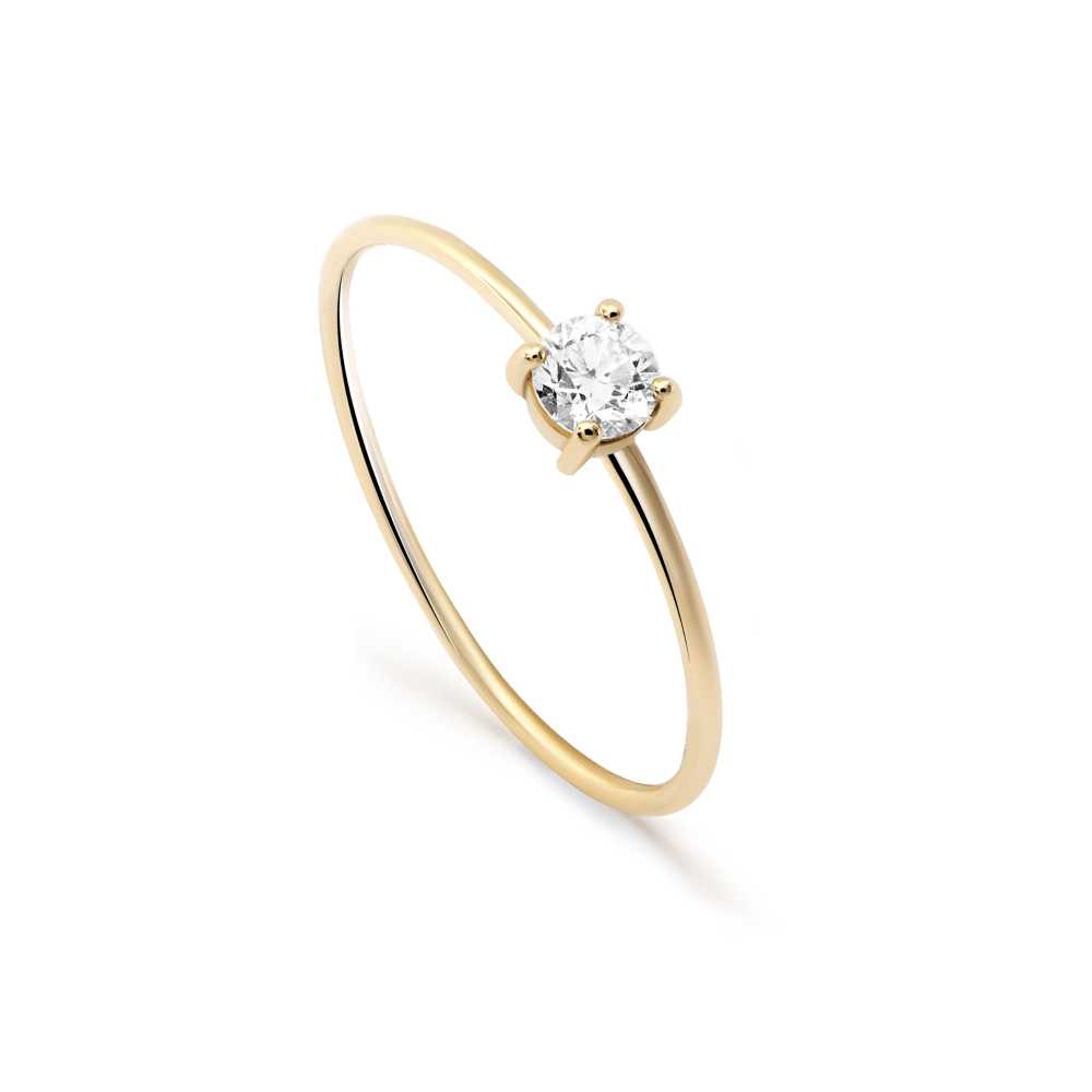 Bague solitaire rond