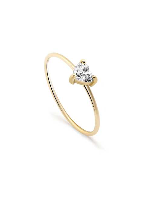 Bague solitaire coeur