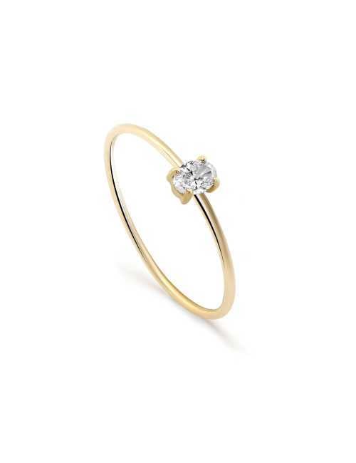 Bague solitaire ovale