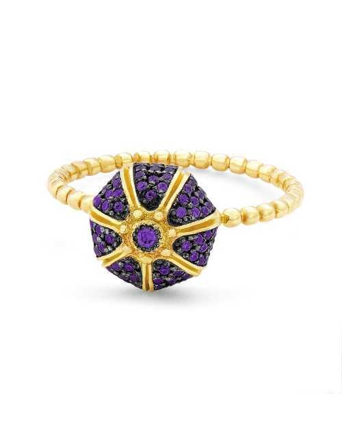 Bague Oursin MINI tanzanites MARIA BATTAGLIA - 3