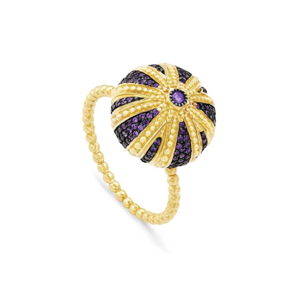 MM tanzanite urchin ring