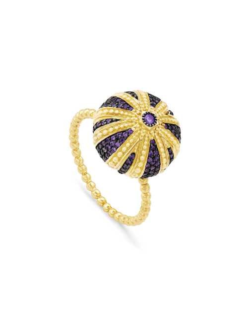 Bague oursin MM tanzanites