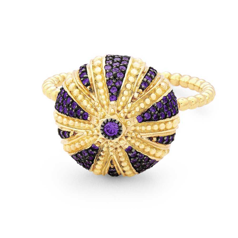 Bague oursin MM tanzanites