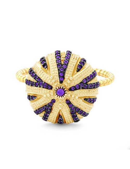 GM tanzanite urchin ring