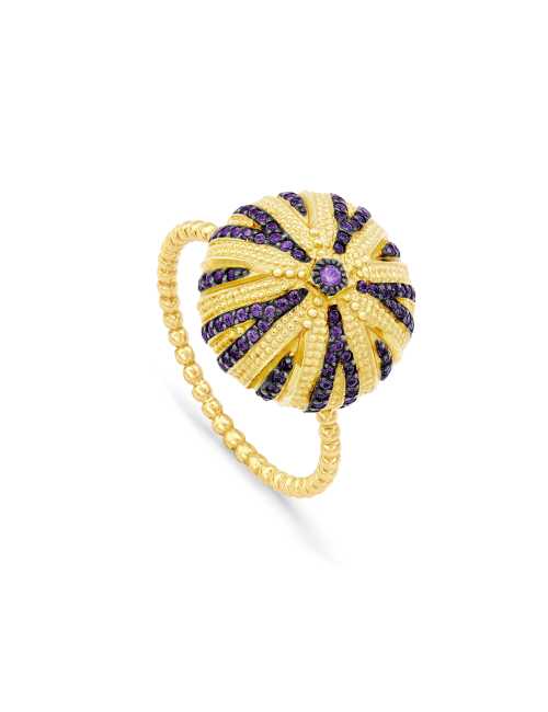 GM tanzanite urchin ring