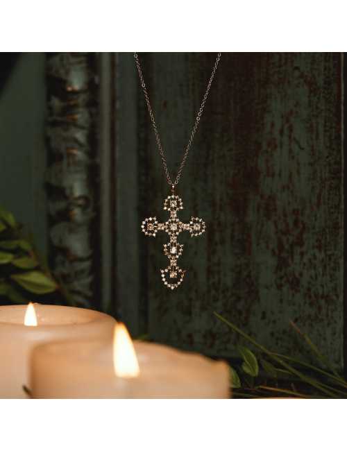 Collier Croix Dentelle...