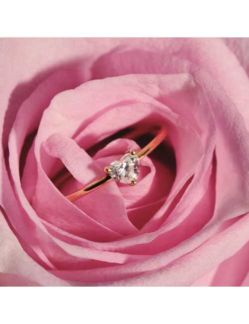 Bague solitaire coeur