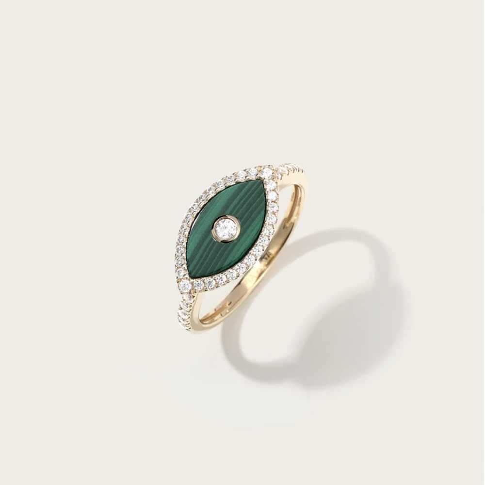 Bague Baby Lana malachite