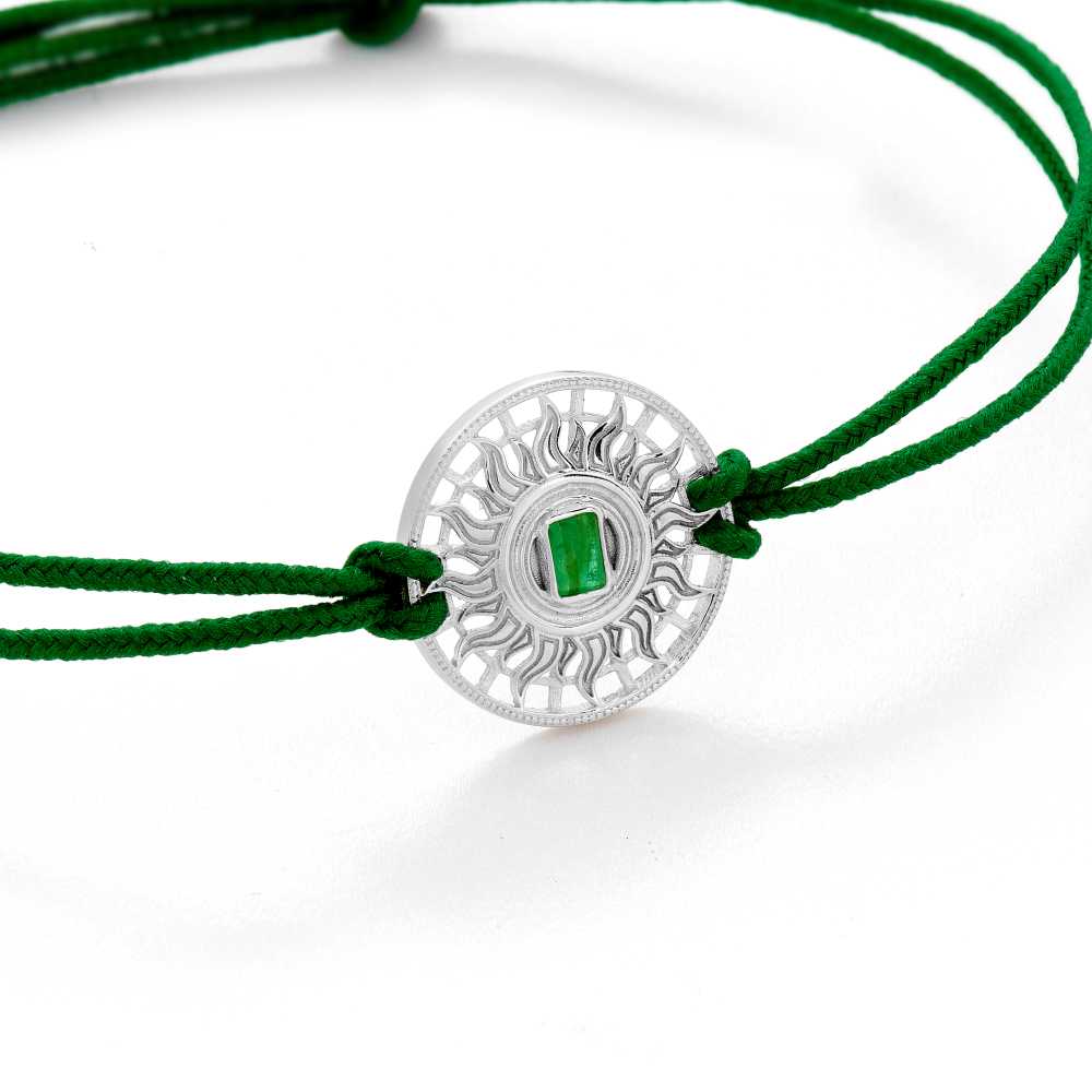 Bracelet Jeton émeraude