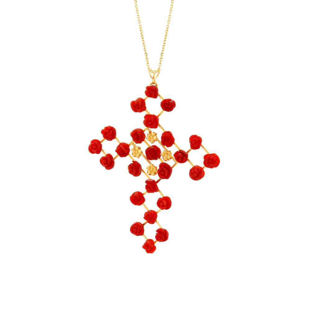 Coral Fiordispina Necklace