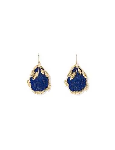 Boucles d'oreilles Françoise Lapis Lazuli AURELIE BIDERMANN - 1