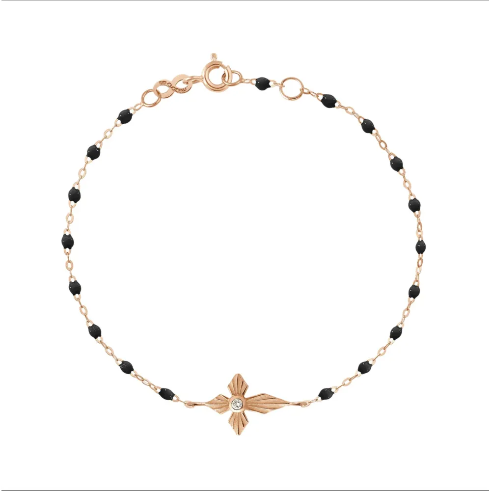 Bracelet croix vintage Noir...